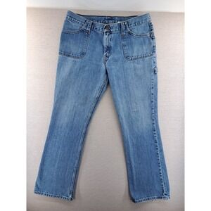 Levis Jeans Women's 13 Jr M Super Low Boot Cut Blue Red Tab Denim W34"